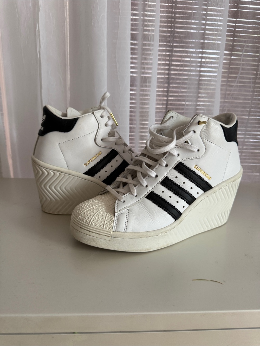 adidas Superstar Ellure White Black white  Adidas platform
